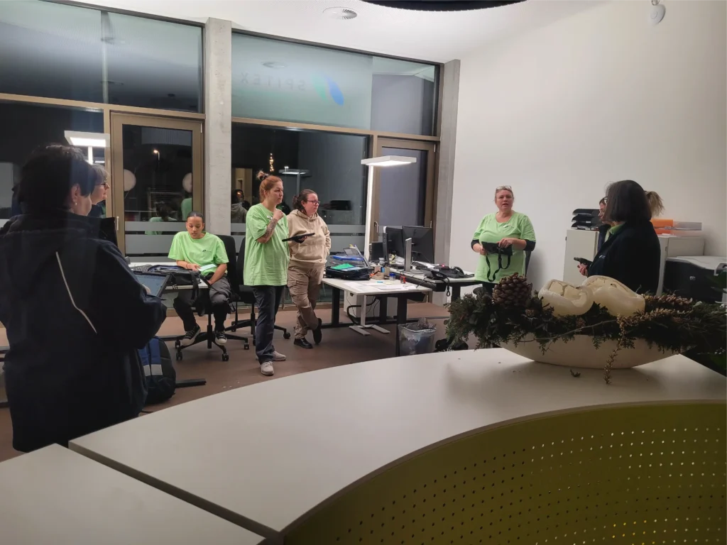 Wissenstransfer im Team. Jeder wird auf den neuesten Stand gebracht